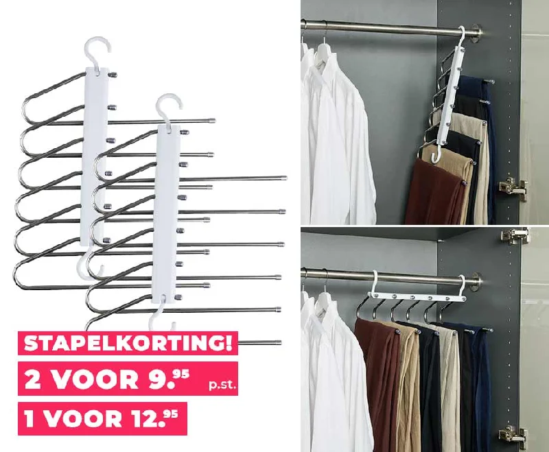 Afbeelding van 2-Pack Ruimtebesparende Kledinghangers - De Oplossing In Elke Kledingkast! ...