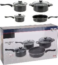 Afbeelding van Redcliffs 4-delige Pannenset - met 3 Glazen Deksels - Anti-Aanbaklaag - Camping/ Kamperen - Steelpannen, Hapjespan, Kookpan