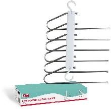 Afbeelding van Umuzi Cleaning Ruimtebesparende kledinghanger Set/2 - 38 x 3 x 34 cm - Wit/Zilver