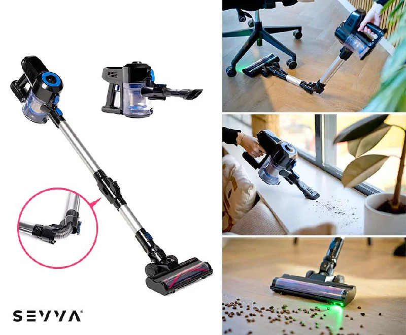 Afbeelding van SEVVA® Draadloze Steelstofzuiger 2-In-1 Flex Pro - Met Roterende Borstel E ...