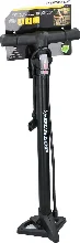 Afbeelding van Dunlop Fietspomp staand - met extra ventielen - zwart - H62 cm - fietsbanden oppompen